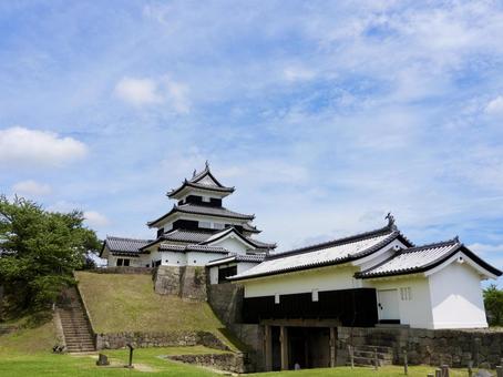 本丸から見上げる白河小峰城御三階櫓3 本丸から見上げる白河小峰城御三階櫓3の写真