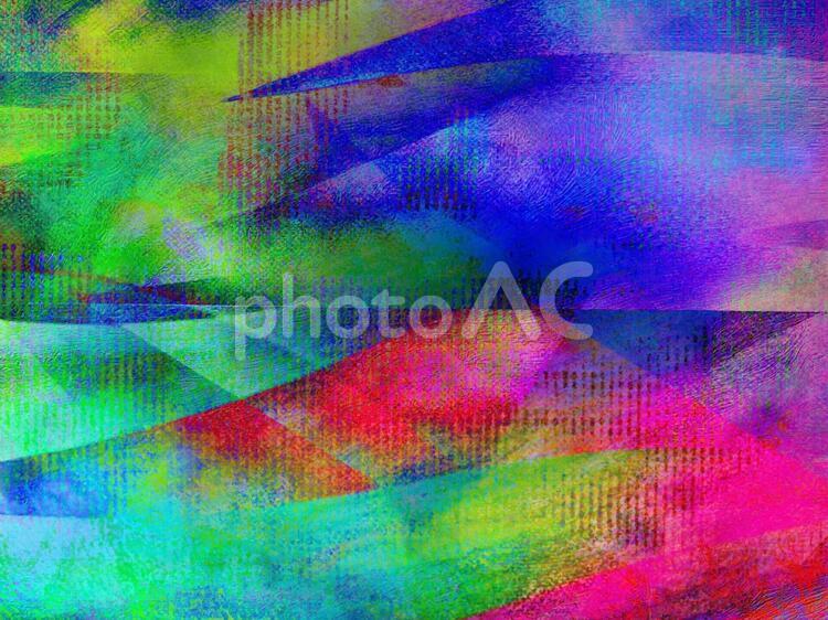 赤、青、グリーンが印象的な抽象背景 染色,抽象,美術の写真素材