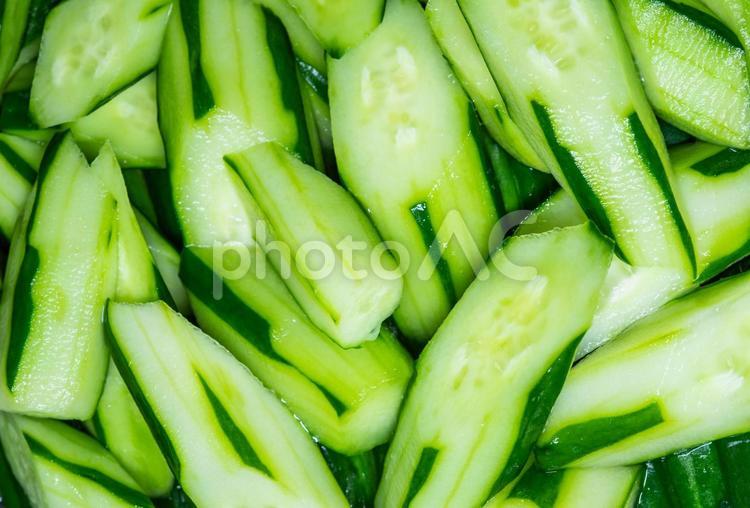 きゅうりの背景素材 きゅうり,野菜,皮の写真素材