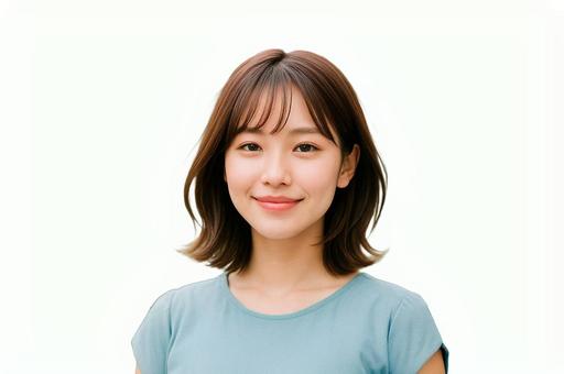 爽やかな笑顔の女性 爽やかな笑顔の女性の写真