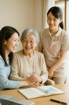 家族と介護支援 家族と介護支援の写真