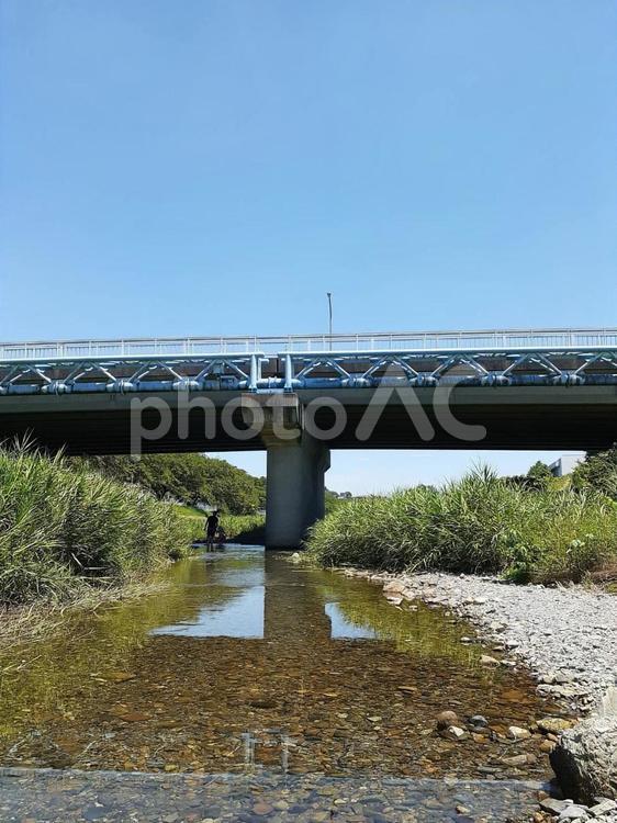 夏だ！川遊び 川,河川敷,河川の写真素材