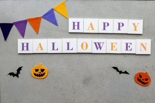 コンクリ背景のハロウィンデコレーション コンクリ背景のハロウィンデコレーション ハロウィン,ジャックオランタン,万聖節前夜の写真素材