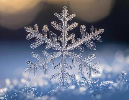 雪の結晶の接写素材 雪の結晶の接写素材の写真