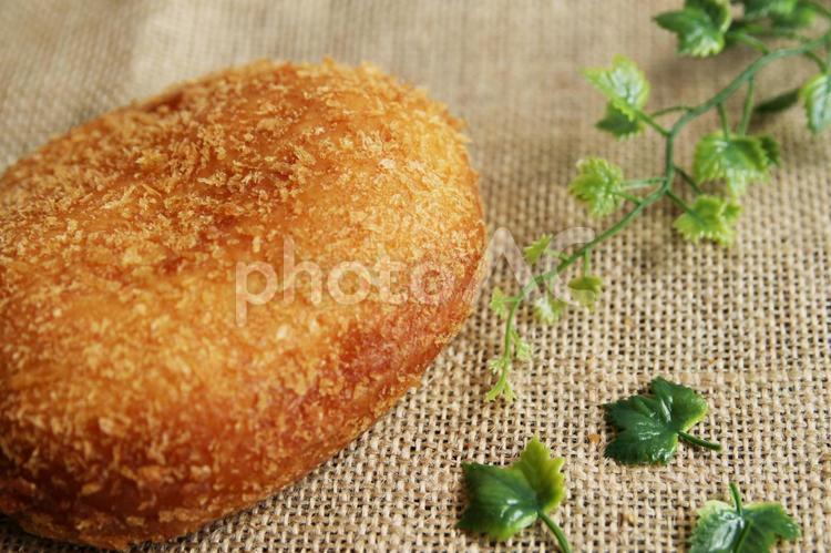 カレーパンのクローズアップ カレーパン,パン,揚げパンの写真素材