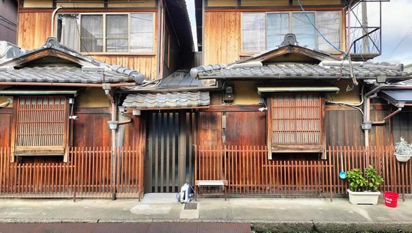 京都 町家 京都,町家,木造の写真素材