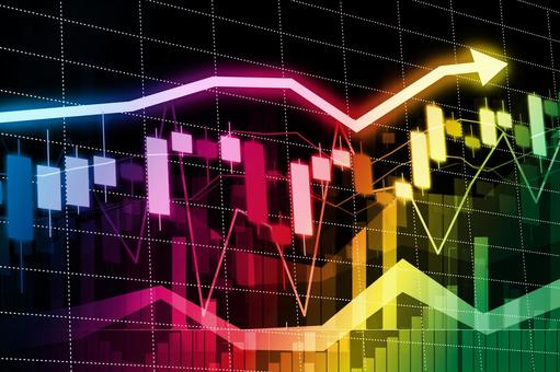 カラフルな変動グラフ 株,チャート,グラフの写真素材