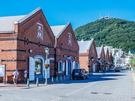 【北海道】函館市・金森赤レンガ倉庫 金森赤レンガ倉庫,金森倉庫,赤レンガ倉庫の写真素材
