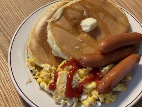 ホットケーキ ホットケーキ 美味しい,背景,ホットケーキの写真素材