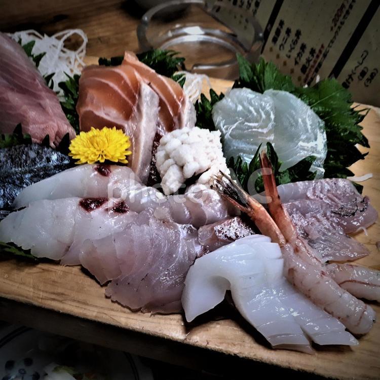 刺身盛り合わせ　魚　鮮魚　さしみ 食材,魚,食べ物の写真素材
