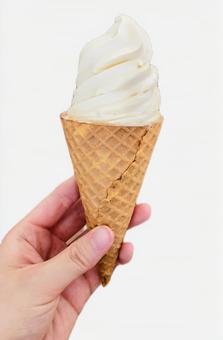 Waffle cone, soft serve ice cream, JPG Waffle cone, soft serve ice cream, JPG