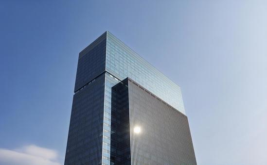Photo, sun, skyscraper, will be, 