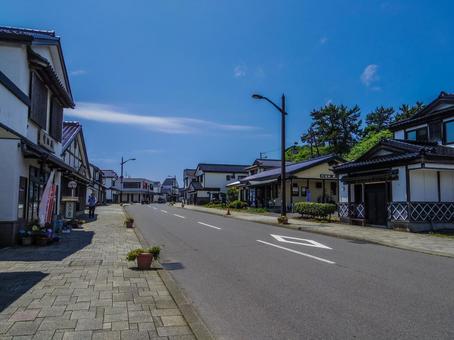 【北海道】松前町の街並み 【北海道】松前町の街並み 松前町,街並み,城下町の写真素材
