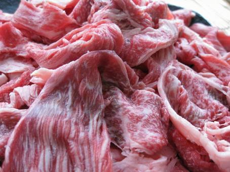 牛肉 しゃぶしゃぶ すき焼き用 牛肉 しゃぶしゃぶ すき焼き用 生肉,牛肉,すきやきの写真素材