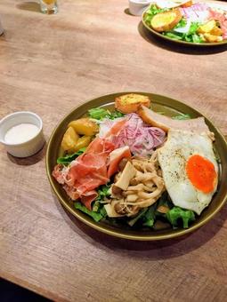 SARADA  サラダランチプレート サラダ,野菜サラダ,シーザーサラダの写真素材
