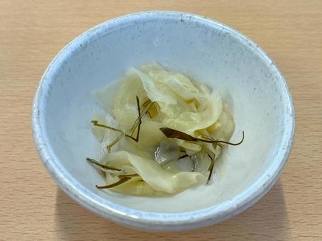 昆布つきガリ 昆布つきガリ ガリ,生姜,昆布の写真素材