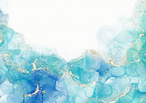Background Texture Alcohol Ink Watercolor Art Lame Glitter Gold Powder Blue Emerald Blue Background Texture Alcohol Ink Watercolor Art Lame Glitter Gold Powder Blue Emerald Blue
