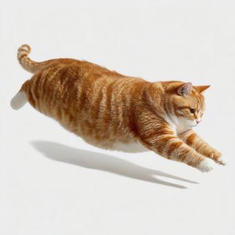 飛びかかる猫 飛びかかる猫の写真