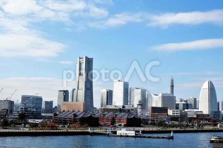 みなとみらいの街並み みなとみらい,横浜,赤レンガ倉庫の写真素材