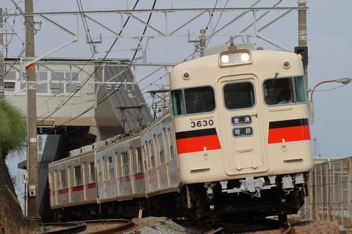 山陽電鉄、3000系、3050編成 山陽電鉄、3000系、3050編成 山陽電鉄,3050系,車両の写真素材