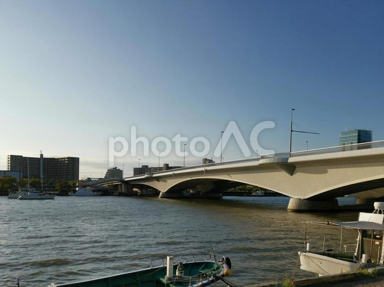新潟市　信濃川　柳都大橋 新潟市,信濃川,柳都大橋の写真素材