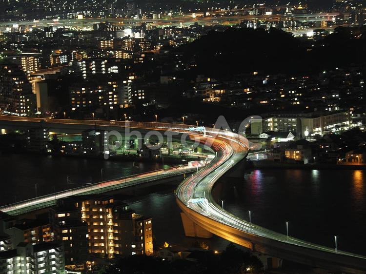 福岡の夜景 夜景,ぴかぴか,福岡の写真素材