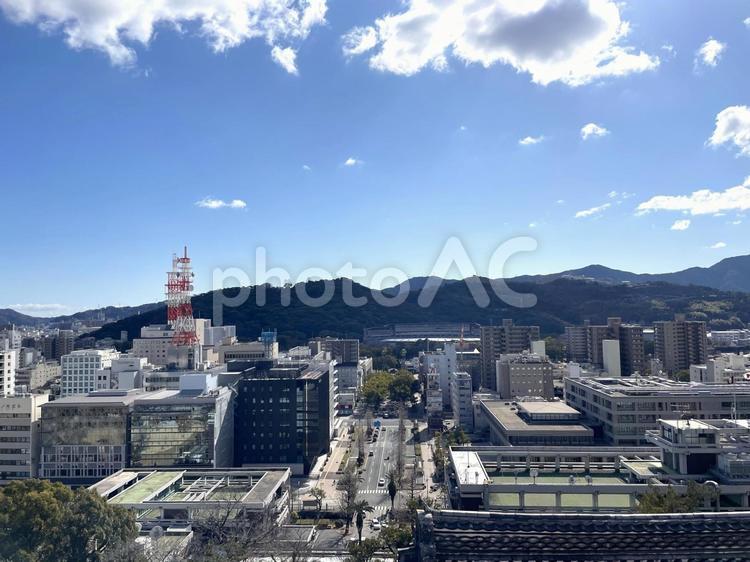 高知城天守閣から見た眺め（南） 高知城,高知,城の写真素材