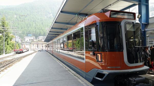 Photo, switzerland, mountain railway, zermatt, 