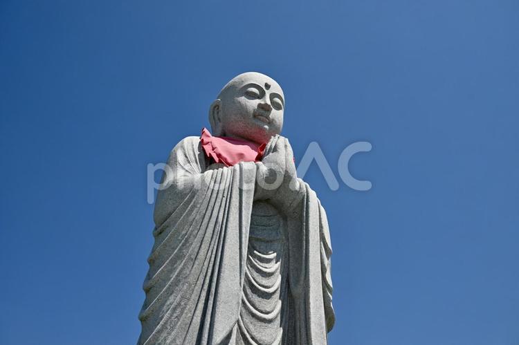 寄り添いお地蔵さん　閖上　あおり 地蔵尊,地蔵菩薩,閖上の写真素材