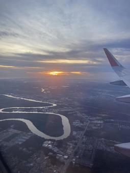 Photo, morning glow, airplane, air, 