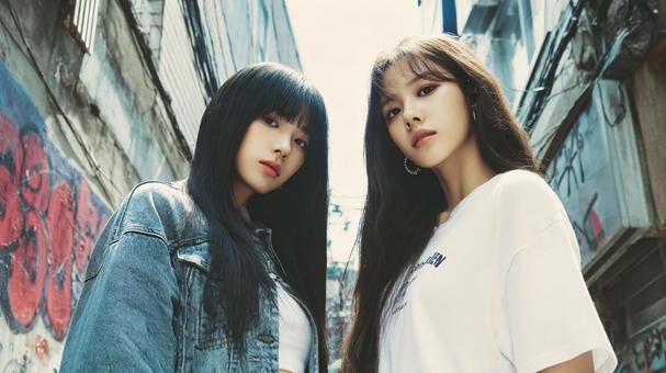 K-POP風ストリートペア K-POP風ストリートペアの写真