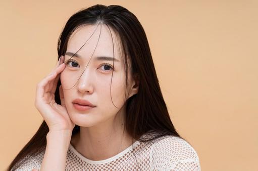 若い女性のビューティ 若い女性のビューティ 女性,スキンケア,ビューティの写真素材