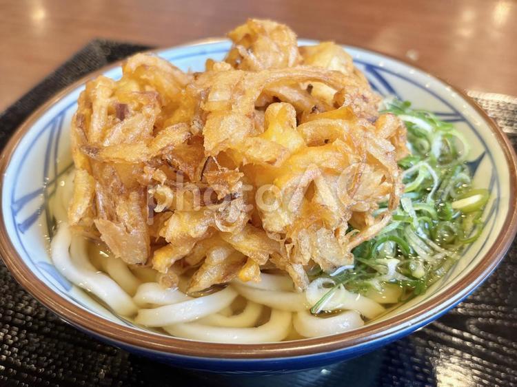 かき揚げうどん うどん,天ぷら,麺の写真素材