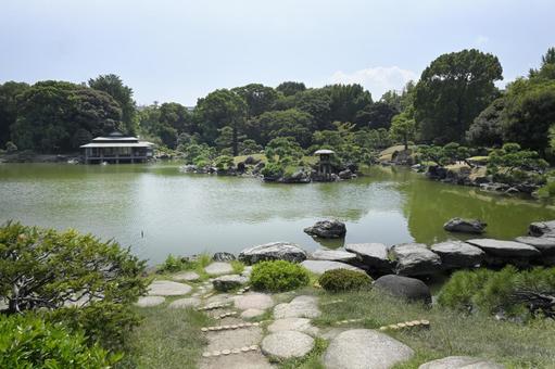 清澄庭園 清澄庭園 池,清澄庭園,日本庭園の写真素材