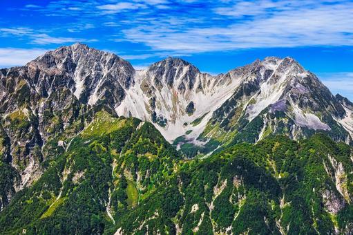 北アルプスの穂高連峰 北アルプスの穂高連峰 穂高連峰,穂高岳,北アルプスの写真素材