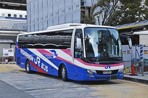 三菱ふそう　エアロエース　JR西 夜行バス,高速バス,旅行の写真素材