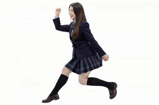 女子高校生 ジャンプ 女子高校生 ジャンプ 人物,女性,女子高生の写真素材