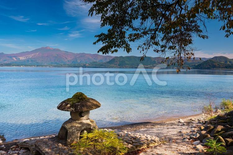 秋田県の美しい湖、田沢湖 田沢湖,秋田,透明度の写真素材