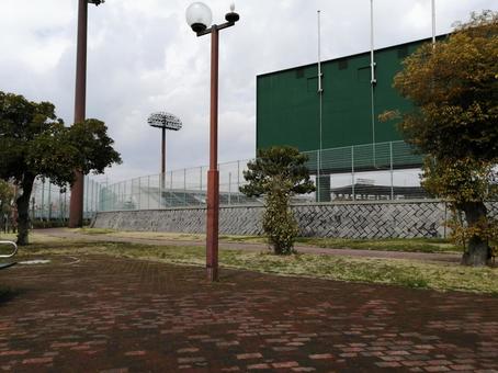 HPLベースボールパーク HPLベースボールパーク hplベースボールパーク,彦根市総合スポーツ公園,野球場の写真素材