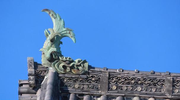 名古屋城　東南隅櫓の鯱　南側 名古屋城,尾張徳川家,御三家の写真素材