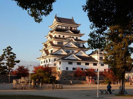 【風景写真】福山城が見える風景 福山城,天守閣,天守の写真素材