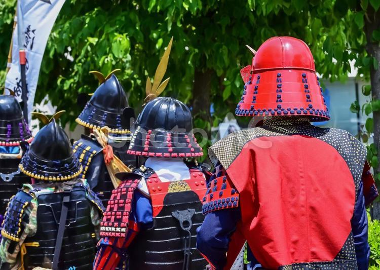 武者行列（Samurai） 戦国武者,侍,刀の写真素材
