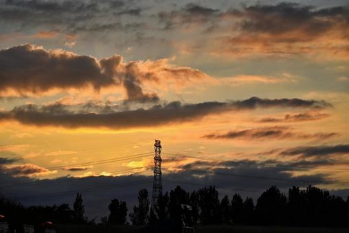 夕焼け 2025/8/2 夕焼け 2025/8/2 夕焼け,夕暮れ,夕方の写真素材
