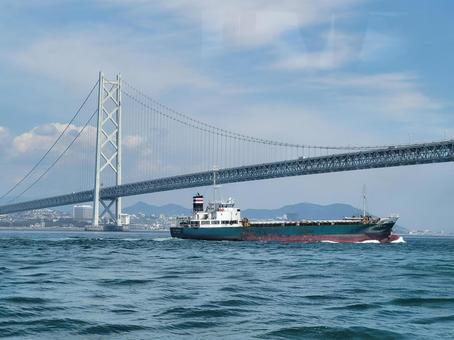明石海峡大橋 明石海峡大橋 明石海峡大橋,橋,絶景の写真素材