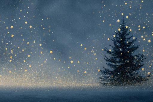 星たちとクリスマスツリーの夜 星たちとクリスマスツリーの夜の写真
