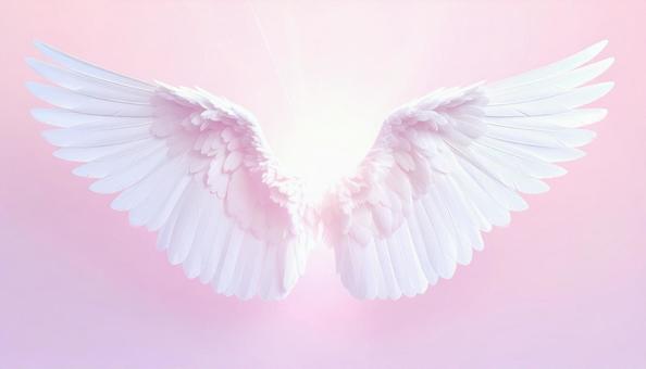 天使の翼が広がる幻想的な背景 天使の翼が広がる幻想的な背景の写真