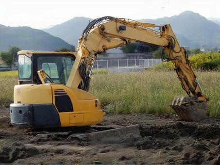 【風景写真】油圧ショベル 油圧ショベル,パワーショベル,ユンボの写真素材