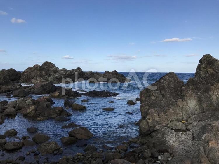 佐渡島の海 日本海,新潟県,佐渡島の写真素材