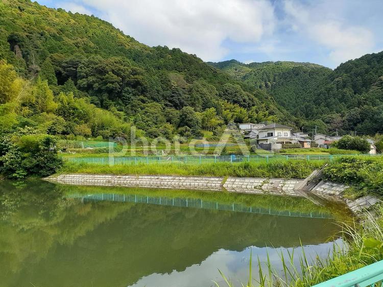 里山の風景 里山,田舎,空の写真素材