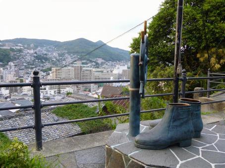 龍馬のぶーつ像 龍馬のぶーつ像 日本,風景,長崎の写真素材